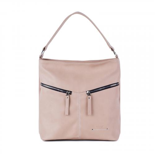 Женская сумка на плечо бежевая нюд Griffon, фото 1