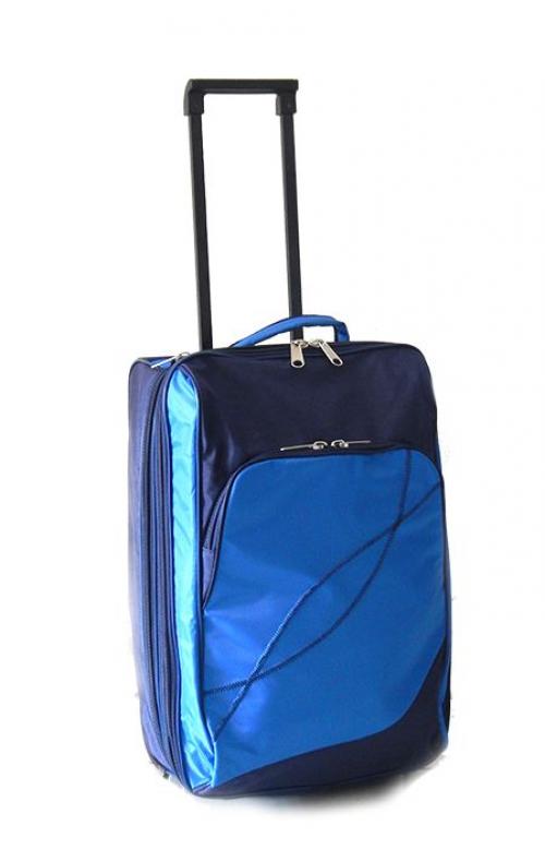 Бескаркасный чемодан синий на колесах Докофа, фото 1