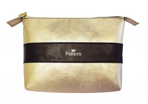 Косметичка кожаная Gold Pattern, фото 1